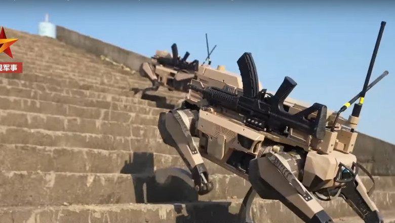 China dezvăluie roboții „lupi” de luptă, capabili să acționeze în grupuri coordonate 1 video china a prezentat cei mai noi roboti lupi militari care pot ataca in haita 6893750e8fa68