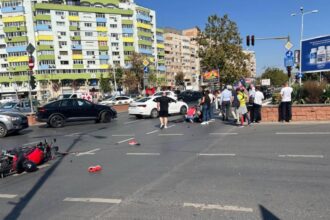 accident rutier in bucuresti la intersectia 13 septembrie panduri motociclist ranit dupa impactul cu un autoturism 68d400660cd14