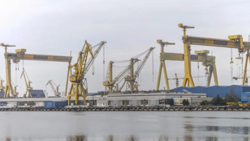 Oamenii muncii de la Damen Mangalia își exprimă nemulțumirile în fața Ministerului Economiei 1 angajatii de la santierul naval damen mangalia protesteaza in fata ministerului economiei 68d38b2266688