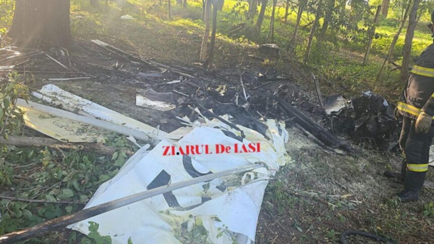 Momentul dramatic al prăbușirii avionului ultraușor în Iași: haosul de după impact, când totul a luat foc 1 cum s a prabusit avionul ultrausor in iasi teroarea care a urmat dupa impact toata benzina a inceput sa curga pe el 68da43ef140fc