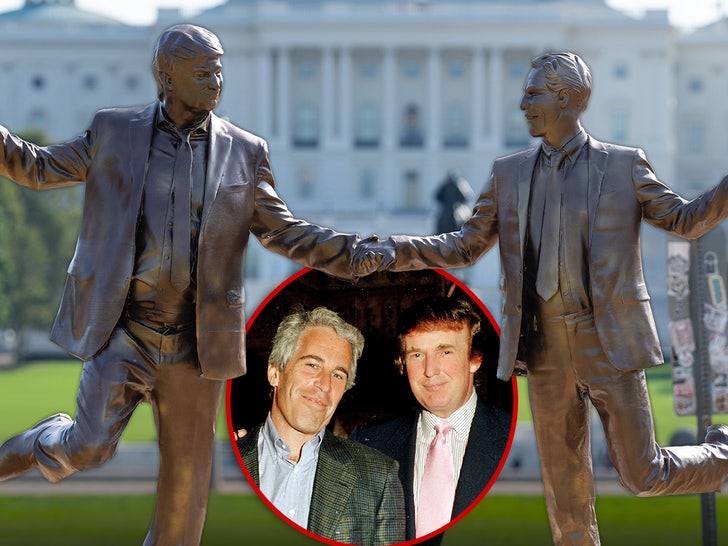 donald trump slams statue showing him holding hands with jeffrey epstein 68d2c8d6da5e0