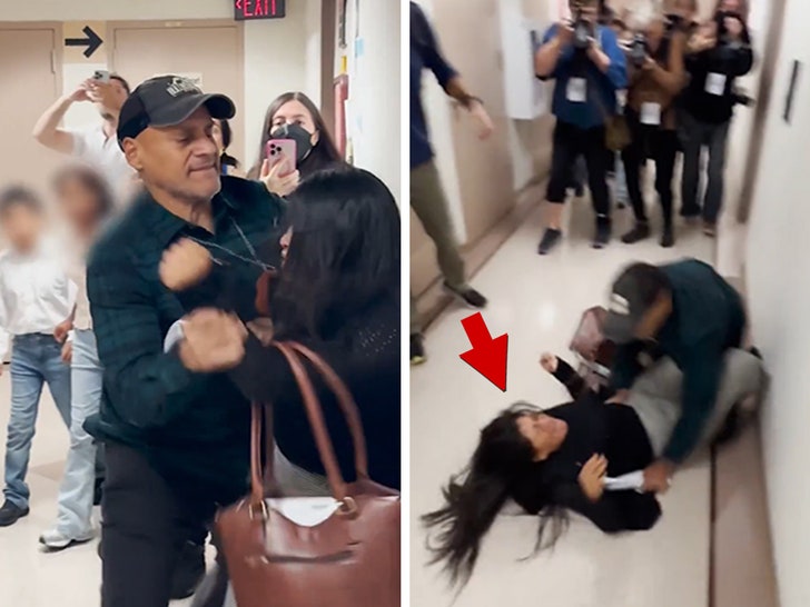 Conflict tensionat între un agent ICE și o femeie într-un tribunal din New York 1 ice agent roughs up woman in nyc courthouse confrontation on video 68d6ae672272f