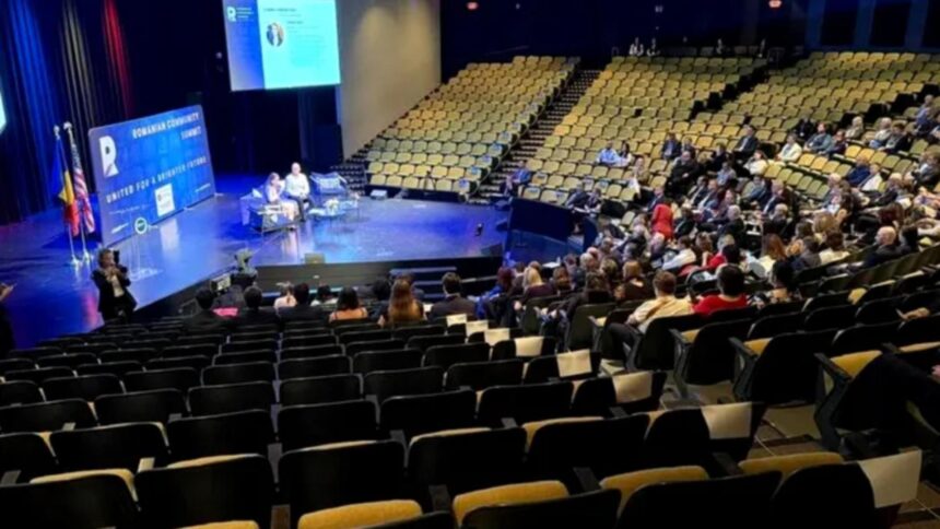 Reflecții asupra rușinii: Oana Țoiu aduce un omagiu lui Charlie Kirk într-o sală pustie din SUA 1 imaginile rusinii oana toiu omagiu pentru charlie kirk cu sala goala in sua 68cf80685fd91