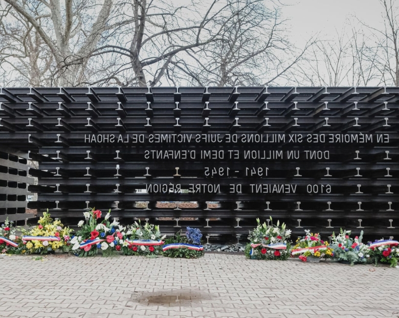 lyon mayor condemns free gaza defacement of holocaust memorial 68b556010aa6d