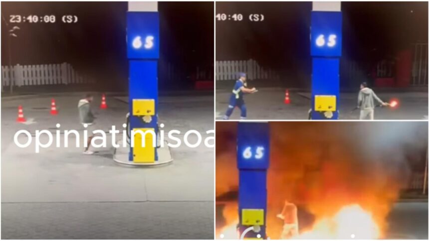Teroare în Timiș: Un bărbat în stare de ebrietate a incendiat o stație de alimentare și a amenințat cu sinuciderea 1 panica in judetul timis un individ beat a dat foc pompei de benzina si ameninta ca se sinucide 68bbf247c7b7b