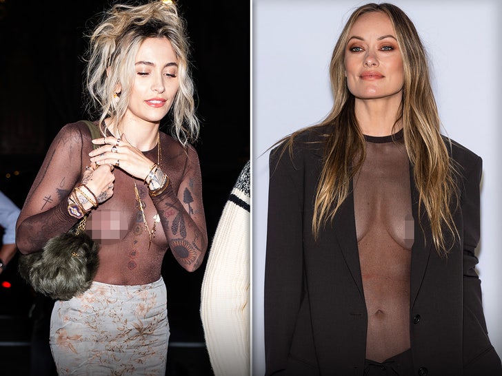 Paris Jackson și Olivia Wilde își dezvăluie frumusețea în topuri transparente din dantelă 1 paris jackson olivia wilde expose their chests under barely there mesh tops 68c5c1476bf00