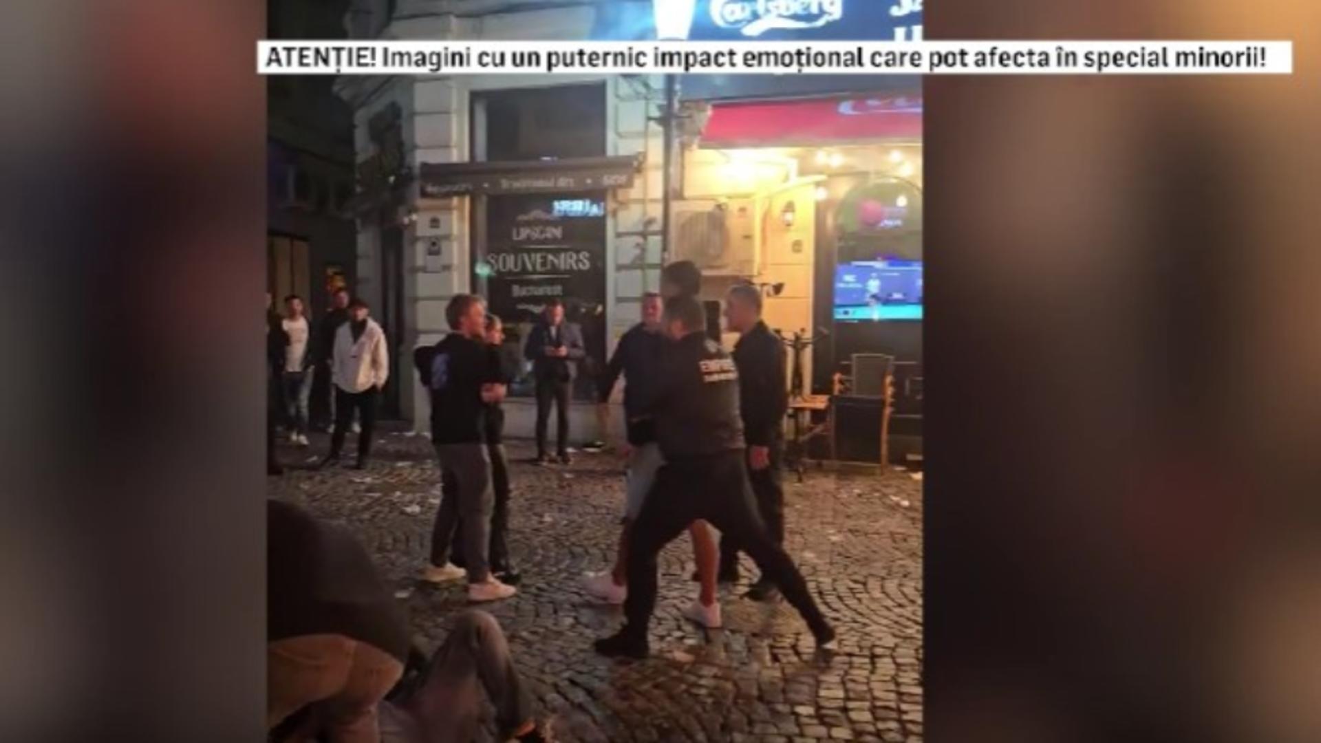 Incidente șocante: Tineri agresați de bodyguarzi în inima Capitalei