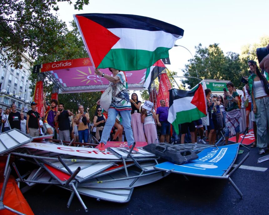 spains pm criticised after vuelta a espana race abandoned over pro palestinian protests 68c7db0469c53