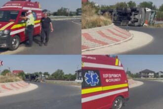 trafic blocat pe dn 24a in judetul vaslui o cisterna plina cu gaz metan s a rasturnat si sunt scurgeri din incarcatura 68b6ed9436dfe