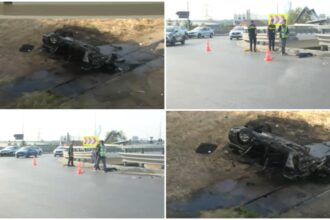 tragedie pe centura capitalei doi oameni au murit dupa ce masina lor a cazut de pe un pod si a fost cuprinsa de flacari 68bd252b44c23