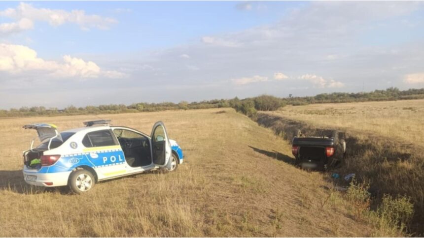 Aventură de neuitat în Timiș: Un șofer fără permis se răstoarnă în șanț în încercarea de a scăpa de poliție 1 urmarire ca in filme in judetul timis un sofer fara permis s a rasturnat cu masina intr un sant in timp ce incerca sa scape de politie 68dbe08e53f34