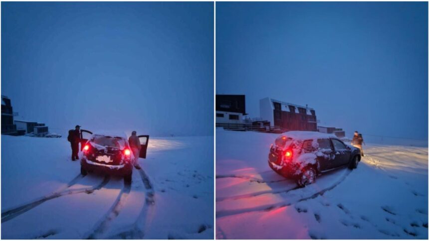Cinci oameni în siguranță datorită salvatorilor montani din Parâng, după ce autovehiculele lor au fost surprinse de zăpadă 1 cinci persoane salvate de jandarmii montani din parang masinile lor au ramas blocate in zapada 68e01b2cbd7f4