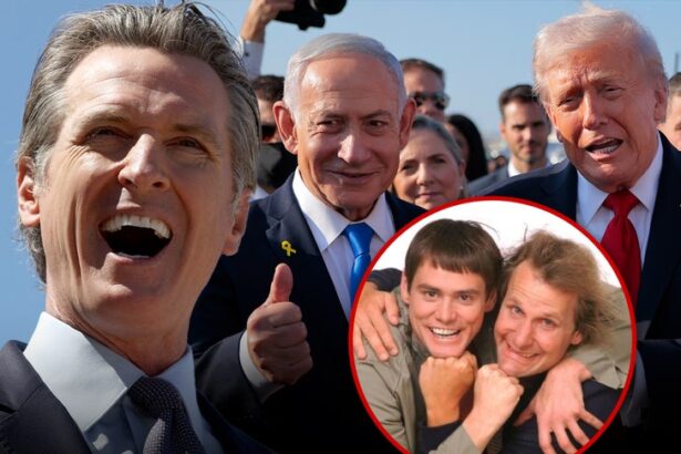 gavin newsom compares trump netanyahu to dumb and dumber characters 68ee48f6ed3c7