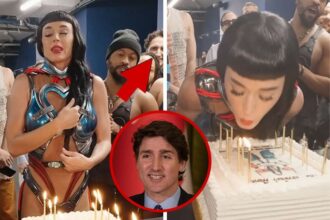 justin trudeau backstage with gf katy perry crew for her birthday on video 6902685f0c628