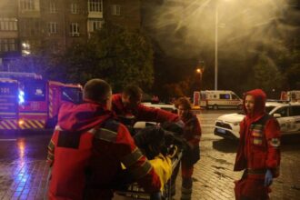 massive russian attack on ukraine capital triggers blackouts and sets high rise alight 68e8be1a998c4