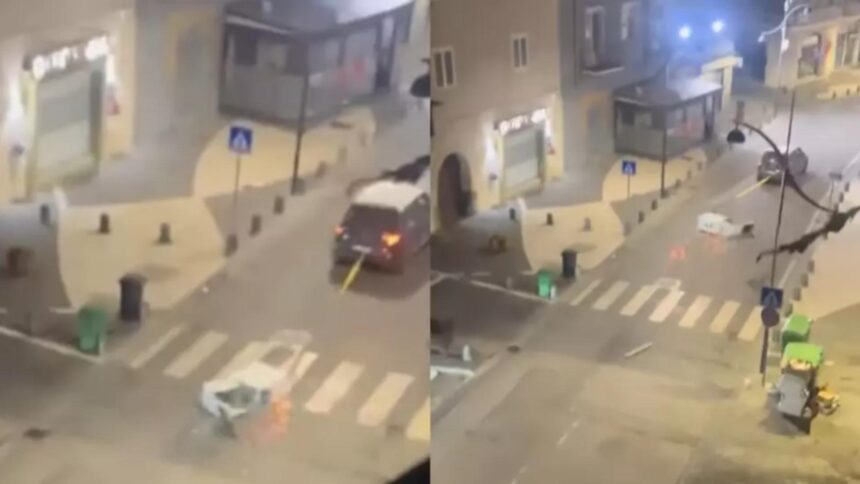 Jaful din Italia: bancomat smuls și târât pe străzi 1 imagini inedite in italia bancomat smuls cu o masina si tarat pe strazi in timpul unui jaf 691ddc027846d