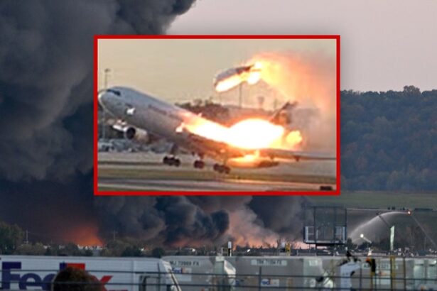 new ups plane crash images show engine exploding off left wing on takeoff 691f50e710d53