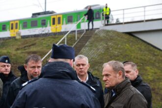 poland railway blast was unprecedented act of sabotage says donald tusk 691b28c105f7c