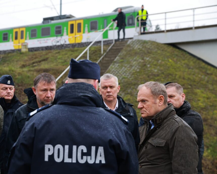 Explozia feroviară din Polonia, act fără precedent de sabotaj 1 poland railway blast was unprecedented act of sabotage says donald tusk 691b28c105f7c