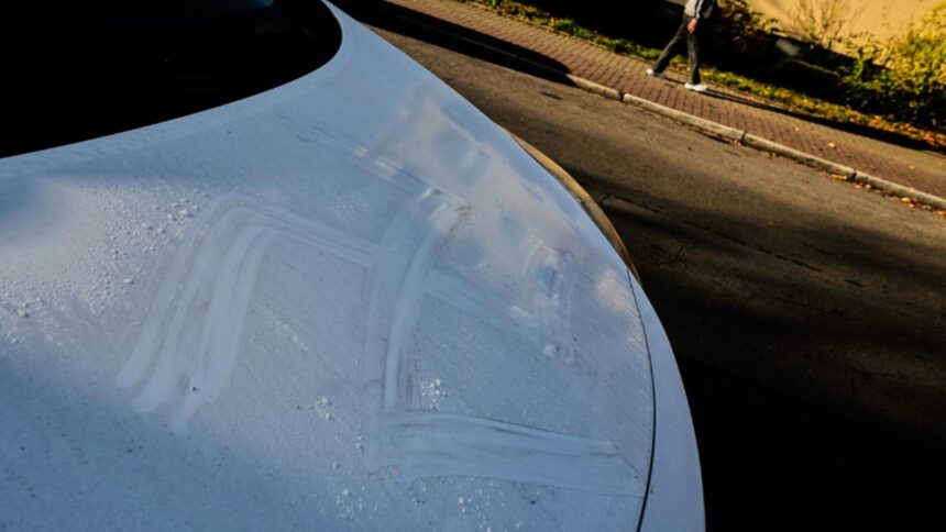 Român din Germania, prins că mâzgălește svastici 1 un roman din germania a mazgalit zeci de svastici cu propriul sange pe masini si cladiri 690cf5755aaff