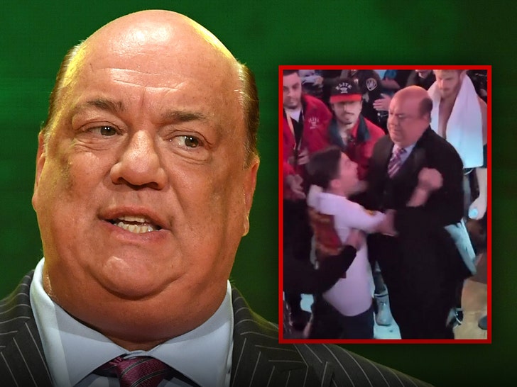 Paul Heyman îmbrâncește un fan de lângă Logan Paul 1 wwe star paul heyman shoves young fan away from logan paul on video 692caffed83cd