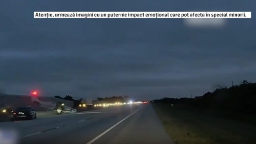 Avion prăbușit pe autostradă, mașină lovită 1 avion prabusit pe autostrada peste o masina 693a524cc3940