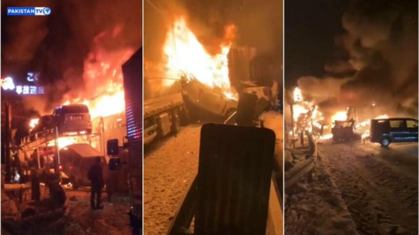 Carambol cu 50 de mașini pe o autostradă din Japonia 1 carambol de groaza cu 50 de masini dezastru pe o autostrada din japonia 694fc21e15804