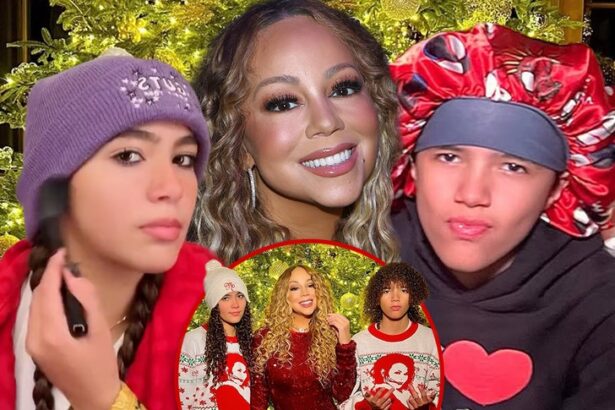 mariah careys twins rock her holiday merch in rare family photo 6950251f0aded