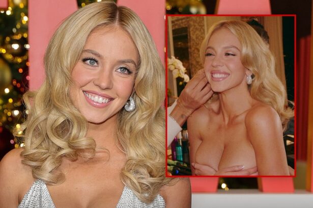 sydney sweeney holds onto chest in topless photo 693468e0cb8a9
