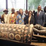 france returns sacred talking drum looted from cote divoire over 100 years ago 69b432509fe30