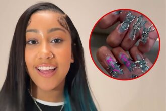 north west debuts long nails with spikes piercings 69b58ad2b139d