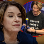 senator amy klobuchar wears good job t shirt amid government shutdown 69c7c410d1ea4