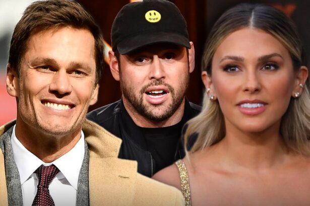 tom brady gets cozy with scooter brauns ex wife at party leave together 69b2c2583790a